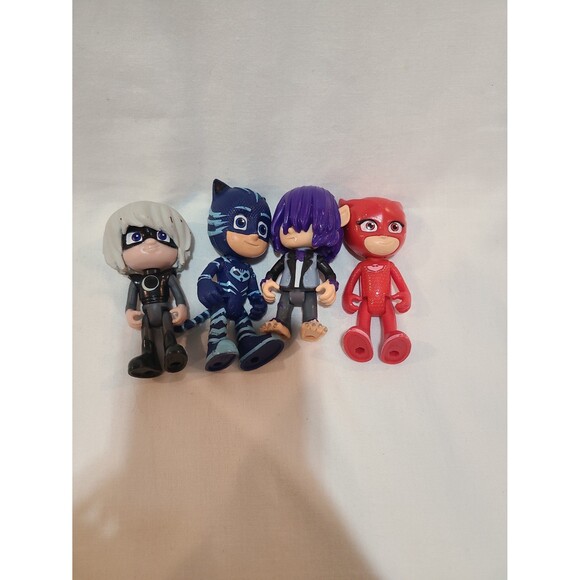 PJ Masks Figures Owlette, Catboy, Luna Girl, Wolfie Kevin - Picture 1 of 2